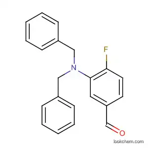 Molecular Structure of 918811-75-3 (Benzaldehyde, 3-[bis(phenylmethyl)amino]-4-fluoro-)
