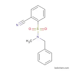 Molecular Structure of 918812-38-1 (Benzenesulfonamide, 2-cyano-N-methyl-N-(phenylmethyl)-)