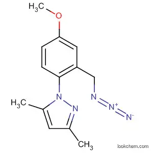 Molecular Structure of 918812-47-2 (1H-Pyrazole, 1-[2-(azidomethyl)-4-methoxyphenyl]-3,5-dimethyl-)