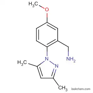 Molecular Structure of 918812-48-3 (Benzenemethanamine, 2-(3,5-dimethyl-1H-pyrazol-1-yl)-5-methoxy-)