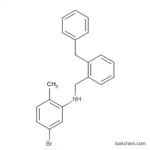 Molecular Structure of 918812-93-8 (Benzenemethanamine, N-(5-bromo-2-methylphenyl)-N-(phenylmethyl)-)