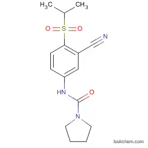 Molecular Structure of 918813-21-5 (1-Pyrrolidinecarboxamide,
N-[3-cyano-4-[(1-methylethyl)sulfonyl]phenyl]-)