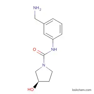 Molecular Structure of 918813-35-1 (1-Pyrrolidinecarboxamide, N-[3-(aminomethyl)phenyl]-3-hydroxy-, (3R)-)