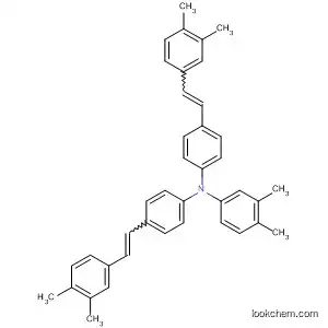 Molecular Structure of 918890-32-1 (Benzenamine,
N,N-bis[4-[2-(3,4-dimethylphenyl)ethenyl]phenyl]-3,4-dimethyl-)