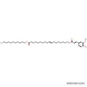 Molecular Structure of 918956-55-5 (10-Octadecenoic acid,
18-[[(2E)-3-(4-hydroxy-3-methoxyphenyl)-1-oxo-2-propen-1-yl]oxy]-,
undecyl ester, (10E)-)