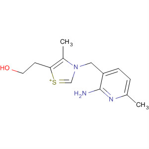 Molecular Structure of 13857-23-3 (Thiazolium,
3-[(2-amino-6-methyl-3-pyridinyl)methyl]-5-(2-hydroxyethyl)-4-methyl-)