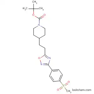 Molecular Structure of 918966-11-7 (1-Piperidinecarboxylic acid,
4-[2-[3-[4-(methylsulfonyl)phenyl]-1,2,4-oxadiazol-5-yl]ethyl]-,
1,1-dimethylethyl ester)