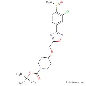 Molecular Structure of 918966-12-8 (1-Piperidinecarboxylic acid,
4-[[3-[3-chloro-4-(methylsulfinyl)phenyl]-1,2,4-oxadiazol-5-yl]methoxy]-,
1,1-dimethylethyl ester)