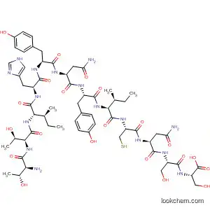 Molecular Structure of 919473-76-0 (L-Serine,
L-threonyl-L-threonyl-L-isoleucyl-L-histidyl-L-tyrosyl-L-asparaginyl-L-tyrosyl-
L-isoleucyl-L-cysteinyl-L-asparaginyl-L-seryl-)
