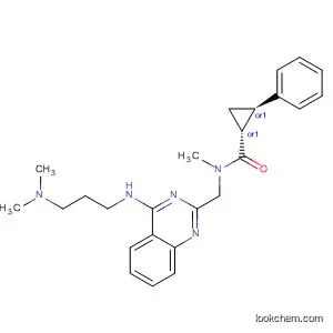 Cyclopropanecarboxamide,
N-[[4-[[3-(dimethylamino)propyl]amino]-2-quinazolinyl]methyl]-N-methyl-
2-phenyl-, (1R,2R)-rel-