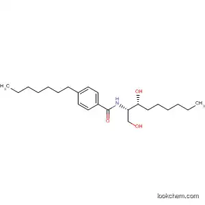 Molecular Structure of 920277-30-1 (Benzamide, 4-heptyl-N-[(1S,2R)-2-hydroxy-1-(hydroxymethyl)octyl]-)