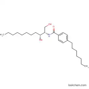 Molecular Structure of 920277-36-7 (Benzamide, 4-heptyl-N-[(1S,2R)-2-hydroxy-1-(hydroxymethyl)decyl]-)