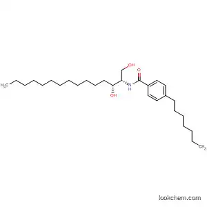 Molecular Structure of 920277-42-5 (Benzamide,
4-heptyl-N-[(1S,2R)-2-hydroxy-1-(hydroxymethyl)tetradecyl]-)