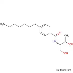 Molecular Structure of 920277-56-1 (Benzamide, 4-heptyl-N-[(1S)-2-hydroxy-1-(hydroxymethyl)propyl]-)