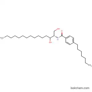 Molecular Structure of 920277-59-4 (Benzamide, 4-heptyl-N-[(1S)-2-hydroxy-1-(hydroxymethyl)tetradecyl]-)