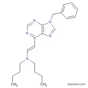 Molecular Structure of 920503-59-9 (1-Butanamine,
N-butyl-N-[(1E)-2-[9-(phenylmethyl)-9H-purin-6-yl]ethenyl]-)