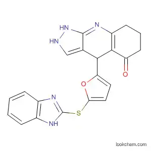 Molecular Structure of 920533-19-3 (5H-Pyrazolo[3,4-b]quinolin-5-one,
4-[5-(1H-benzimidazol-2-ylthio)-2-furanyl]-1,2,4,6,7,8-hexahydro-)