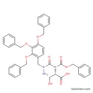 Molecular Structure of 920756-97-4 (L-Serine, N-[(phenylmethoxy)carbonyl]-,
2-[[2,3,4-tris(phenylmethoxy)phenyl]methyl]hydrazide)