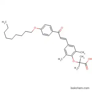 Molecular Structure of 923978-67-0 (Propanoic acid,
2-[2,6-dimethyl-4-[(1E)-3-[4-(nonyloxy)phenyl]-3-oxo-1-propen-1-yl]phen
oxy]-2-methyl-)