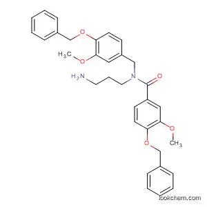 Molecular Structure of 926027-89-6 (Benzamide,
N-(3-aminopropyl)-3-methoxy-N-[[3-methoxy-4-(phenylmethoxy)phenyl]
methyl]-4-(phenylmethoxy)-)
