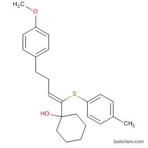 Molecular Structure of 928659-64-7 (Cyclohexanol,
1-[(1Z)-4-(4-methoxyphenyl)-1-[(4-methylphenyl)thio]-1-buten-1-yl]-)
