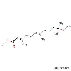 Molecular Structure of 19794-90-2 (2,6-Dodecadienoic acid, 11-methoxy-3,7,11-trimethyl-, methyl ester)