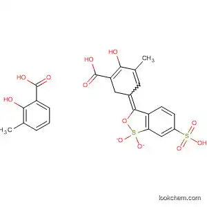 Molecular Structure of 20783-76-0 (Benzoic acid,
3,3'-(1,1-dioxido-6-sulfo-3H-2,1-benzoxathiole-3-ylidene)bis[6-hydroxy-
5-methyl-)