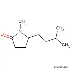 Molecular Structure of 26018-07-5 (2-Pyrrolidinone, 1-methyl-5-(3-methylbutyl)-)