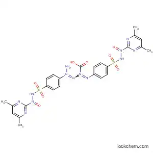 Molecular Structure of 29674-81-5 (Diazenecarboxylic acid,
[4-[[(4,6-dimethyl-2-pyrimidinyl)nitrosoamino]sulfonyl]phenyl]-,
2-[4-[[(4,6-dimethyl-2-pyrimidinyl)nitrosoamino]sulfonyl]phenyl]-2-nitroso
hydrazide)