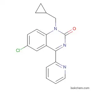 Molecular Structure of 37554-28-2 (2(1H)-Quinazolinone, 6-chloro-1-(cyclopropylmethyl)-4-(2-pyridinyl)-)