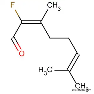 Molecular Structure of 3917-34-8 (2,6-Octadienal, 2-fluoro-3,7-dimethyl-, (E)-)
