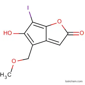 Molecular Structure of 50889-25-3 (2H-Cyclopenta[b]furan-2-one,
hexahydro-5-hydroxy-6-iodo-4-(methoxymethyl)-)