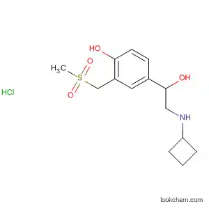 Molecular Structure of 50910-12-8 (Benzenemethanol,
a-[(cyclobutylamino)methyl]-4-hydroxy-3-[(methylsulfonyl)methyl]-,
hydrochloride)