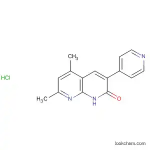 Molecular Structure of 51076-48-3 (1,8-Naphthyridin-2(1H)-one, 5,7-dimethyl-3-(4-pyridinyl)-,
monohydrochloride)