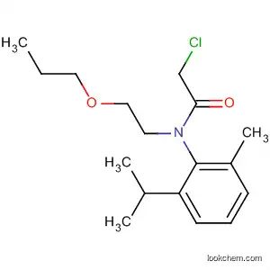 Molecular Structure of 51218-64-5 (Acetamide,
2-chloro-N-[2-methyl-6-(1-methylethyl)phenyl]-N-(2-propoxyethyl)-)