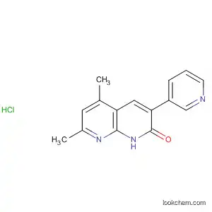 Molecular Structure of 52055-41-1 (1,8-Naphthyridin-2(1H)-one, 5,7-dimethyl-3-(3-pyridinyl)-,
monohydrochloride)