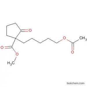 Molecular Structure of 52477-86-8 (Cyclopentanecarboxylic acid, 1-[5-(acetyloxy)pentyl]-2-oxo-, methyl
ester)