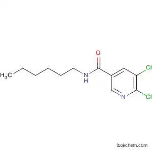 Molecular Structure of 54127-65-0 (3-Pyridinecarboxamide, 5,6-dichloro-N-hexyl-)
