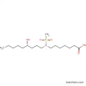 Molecular Structure of 54555-74-7 (Heptanoic acid, 7-[(4-hydroxynonyl)(methylsulfonyl)amino]-, (S)-)