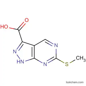 Molecular Structure of 55117-93-6 (1H-Pyrazolo[3,4-d]pyrimidine-3-carboxylic acid, 6-(methylthio)-)