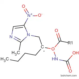 Molecular Structure of 55455-47-5 (Carbamic acid, [2-(2-methyl-5-nitro-1H-imidazol-1-yl)ethyl]-, butyl ester)