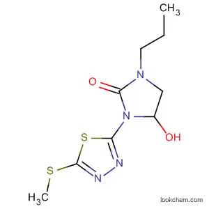 Molecular Structure of 55511-92-7 (2-Imidazolidinone,
4-hydroxy-3-[5-(methylthio)-1,3,4-thiadiazol-2-yl]-1-propyl-)