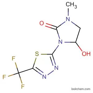 Molecular Structure of 55511-97-2 (2-Imidazolidinone,
4-hydroxy-1-methyl-3-[5-(trifluoromethyl)-1,3,4-thiadiazol-2-yl]-)