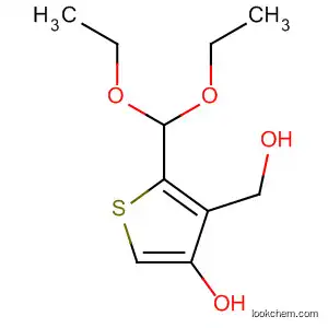 Molecular Structure of 55531-68-5 (3-Thiophenemethanol, 2-(diethoxymethyl)tetrahydro-4-hydroxy-)