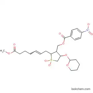 Molecular Structure of 55531-81-2 (5-Heptenoic acid,
7-[tetrahydro-3-[[(4-nitrobenzoyl)oxy]methyl]-1,1-dioxido-4-[(tetrahydro-2
H-pyran-2-yl)oxy]-2-thienyl]-, methyl ester)