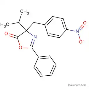 Molecular Structure of 55686-21-0 (5(4H)-Oxazolone, 4-(1-methylethyl)-4-[(4-nitrophenyl)methyl]-2-phenyl-)