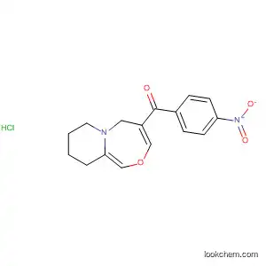 Molecular Structure of 56098-60-3 (Methanone,
(4-nitrophenyl)(octahydro-3H-pyrido[2,1-c][1,4]oxazepin-4-yl)-,
monohydrochloride)