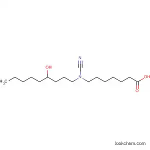 Molecular Structure of 56410-89-0 (Heptanoic acid, 7-[cyano(4-hydroxynonyl)amino]-)
