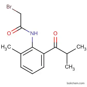 Molecular Structure of 56762-52-8 (Acetamide, 2-bromo-N-[2-methyl-6-(2-methyl-1-oxopropyl)phenyl]-)