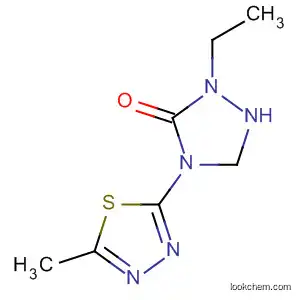 Molecular Structure of 57773-87-2 (1,2,4-Triazolidin-3-one, 2-ethyl-4-(5-methyl-1,3,4-thiadiazol-2-yl)-)